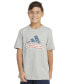 ფოტო #1 პროდუქტის Big Boys Short-Sleeve USA Heather Graphic T-Shirt