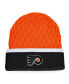 ფოტო #3 პროდუქტის Men's Orange and Black Philadelphia Flyers Iconic Striped Cuffed Knit Hat
