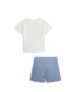 Фото #1 товара Baby Logo Cotton Jersey Tee and Mesh Short Set