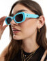 AIRE calisto oval sunglasses in iridescent blue