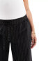 ASOS DESIGN Maternity pull on trouser in black with white stripe