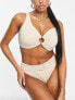 Ivory Rose Fuller Bust one shoulder top with removable pads in gold shimmer