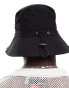 Фото #3 товара ASOS DESIGN nylon packable bucket hat in black