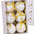 Фото #3 товара Ёлочные шарики Белый Позолоченный бумага Polyfoam 7,5 x 7,5 x 7,5 cm (6 штук)