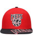 Фото #2 товара Men's x Lids Red, Black New Jersey Nets Hardwood Classics Reload 3.0 Snapback Hat