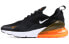 Фото #1 товара Nike Air Max 270 低帮 跑步鞋 男款 黑白橙 / Кроссовки Nike Air Max ah8050-014