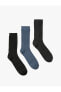 Фото #2 товара Basic 3'lü Soket Çorap Seti Çok Renkli Dokulu