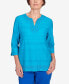 ფოტო #1 პროდუქტის Women's Tradewinds Lace Texture Notched Top