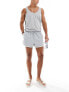 Фото #1 товара ASOS DESIGN runner swim shorts in short length in grey