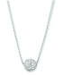 ფოტო #2 პროდუქტის Crystal Fireball Pendant Necklace 16" + 2" extender