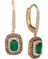 ფოტო #1 პროდუქტის Costa Smeralda Emerald (3/4 ct. t.w.) & Diamond (5/8 ct. t.w.) Drop Earrings in 14k Gold