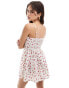 Фото #4 товара Wednesday's Girl chintzy floral corset mini dress in white and red