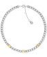 Two-Tone Stainless Steel Necklace, 16" + 2" extender