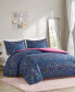 Фото #4 товара CLOSEOUT! Janie Rainbow Iridescent Metallic Dot 3-Piece Duvet Cover Set, Full/Queen