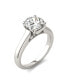 Moissanite Cathedral Solitaire Ring (1-9/10 Carat Total Weight Diamond Equivalent) in 14K White Gold