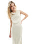 Фото #4 товара Vila Bridal cowl neck maxi dress in cream