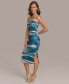 ფოტო #1 პროდუქტის Women's Printed Strapless Midi Dress