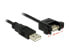 Delock 1m 2xUSB2.0-A - 1 m - USB A - USB A - USB 2.0 - Male/Female - Black