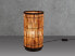 Tischlampe Lampenschirm Rattan Natur