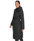 ფოტო #3 პროდუქტის Women's Hooded Belted Quilted Coat