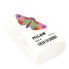 MILAN Box 24 Soft Synthetic Rubber Erasers Printed With Coloured Animal Geo Designs