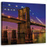 Bild New York Brooklyn Brücke Nacht