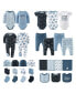 ფოტო #1 პროდუქტის Newborn Layette Gift Set for Baby Boys or Girls, Blue and White Elephant, 30 Essential Pieces,