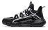 Xtep Black Textile Sports Sneakers Black and White