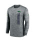 Фото #2 товара Men's Gray Seattle Seahawks 2024 Sideline Velocity Performance Long Sleeve T-Shirt