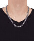 ფოტო #2 პროდუქტის Men's Curb Link 22" Chain Necklace (8mm) in Sterling Silver & Black Ruthenium-Plate
