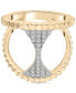 ფოტო #3 პროდუქტის Diamond Openwork Textured Statement Ring (1/4 ct. t.w.) in Gold Vermeil, Created for Macy's