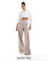 Фото #1 товара ASOS DESIGN Tall tailored wide leg dad trouser in mink