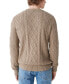 Фото #1 товара Men's Classic-Fit Cable-Knit Crewneck Sweater