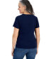 Women's Short Sleeve V-Neck Cotton Top, Created for Macy's