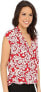 Фото #1 товара Блузка на завязках Velvet женская с крылышками рукава Bubble hemline красно-белая M