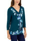 Фото #1 товара Women's Bianca Floral-Print V-Neck Tunic, Created for Macy's