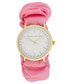 ფოტო #1 პროდუქტის Women's Quartz Pink Fabric Scrunchy Band Watch 35mm