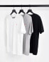 Farah Merion 3 pack t-shirts in white grey and black