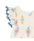 ფოტო #2 პროდუქტის Little Girls Sophie Tassel Dress Gold Blue Ikat