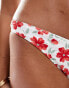 Hollister co-ord floral print high leg bikini bottom in red and white