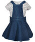 ფოტო #2 პროდუქტის Little Girls 2-Pc. Denim Skirtall & T-Shirt Set