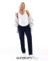 Фото #1 товара Vero Moda Maternity linen blend tapered trousers in navy