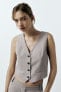 Fitted cropped waistcoat