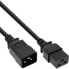 Фото #1 товара InLine power cable C19 / C20 3-pin IEC male / female black 7.5m