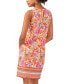 Women's Paisley Keyhole Sleeveless Shift Dress