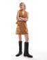 Reclaimed Vintage limited edition western suede skirt