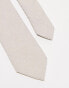 ASOS DESIGN textured tie in stone