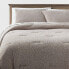 Фото #1 товара 3pc Full/Queen Traditional Cozy Chenille Comforter & Sham Set Gray - Threshold