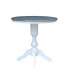 Фото #3 товара 36" Round Top Pedestal Counter Height Dining Table with 12" Leaf