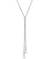 Фото #2 товара Lucky Brand imitation Mother-of-Pearl Stone Lariat Necklace